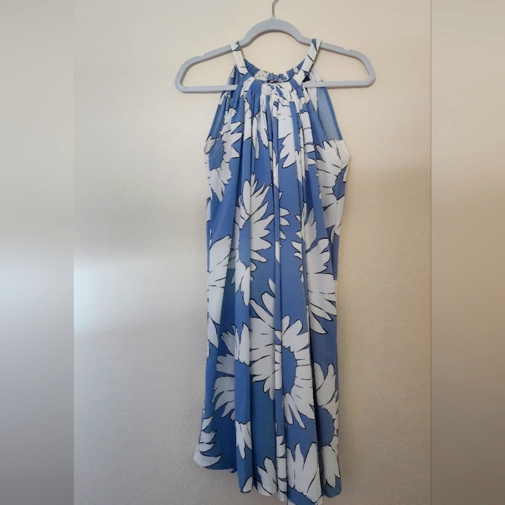 White and blue Gracia large dress